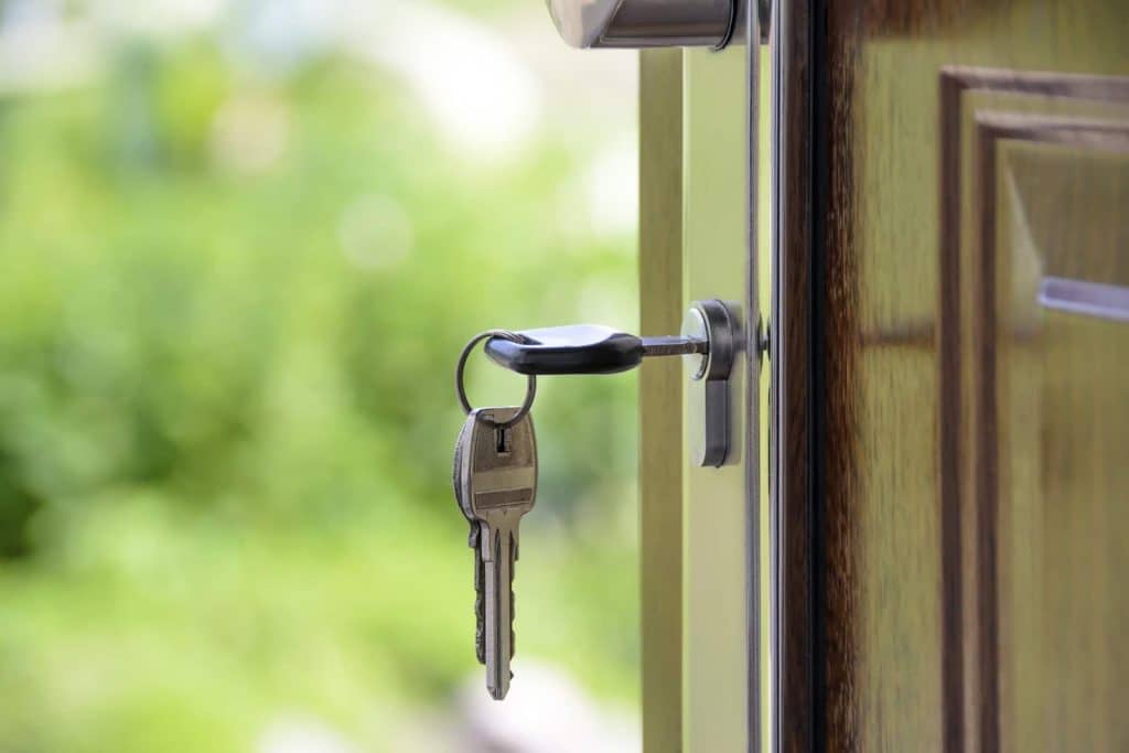 A key in a door